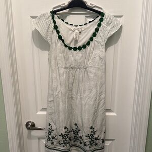 Max Studio White and Green Dress